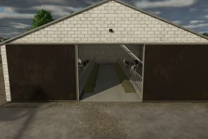 Ефективний Скотарський Комплекс Cowshed With Hall для Farming Simulator 25 — 2