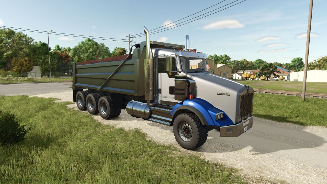Потужний Кермувальник Kenworth T800 Dumper для Farming Simulator 25