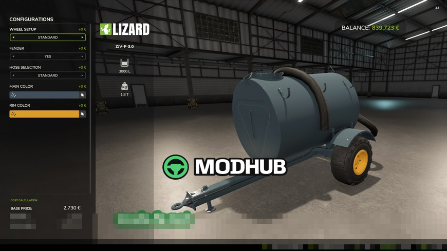 Мод на цистерну ZJV-F-3.0 для Фермер Симулятор 25