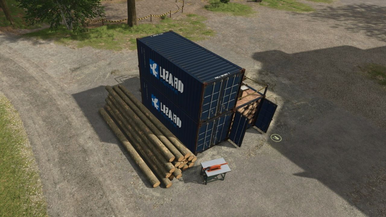 Ефективний Сховище Деревини Lizard для Farming Simulator 25