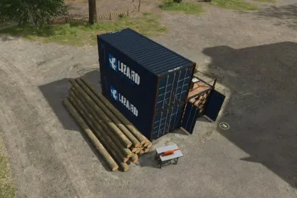 Ефективний Сховище Деревини Lizard для Farming Simulator 25 — 2