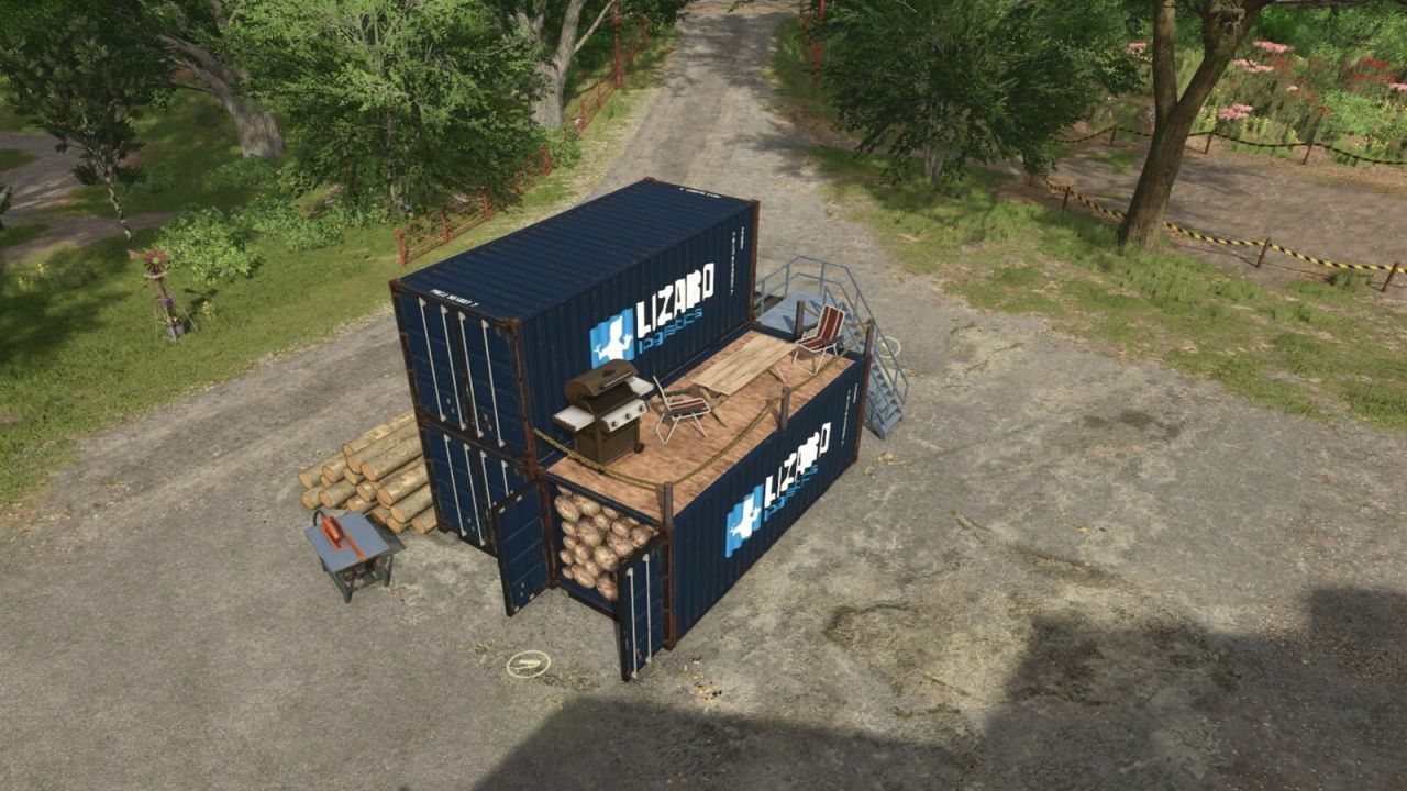 Ефективний Сховище Деревини Lizard для Farming Simulator 25