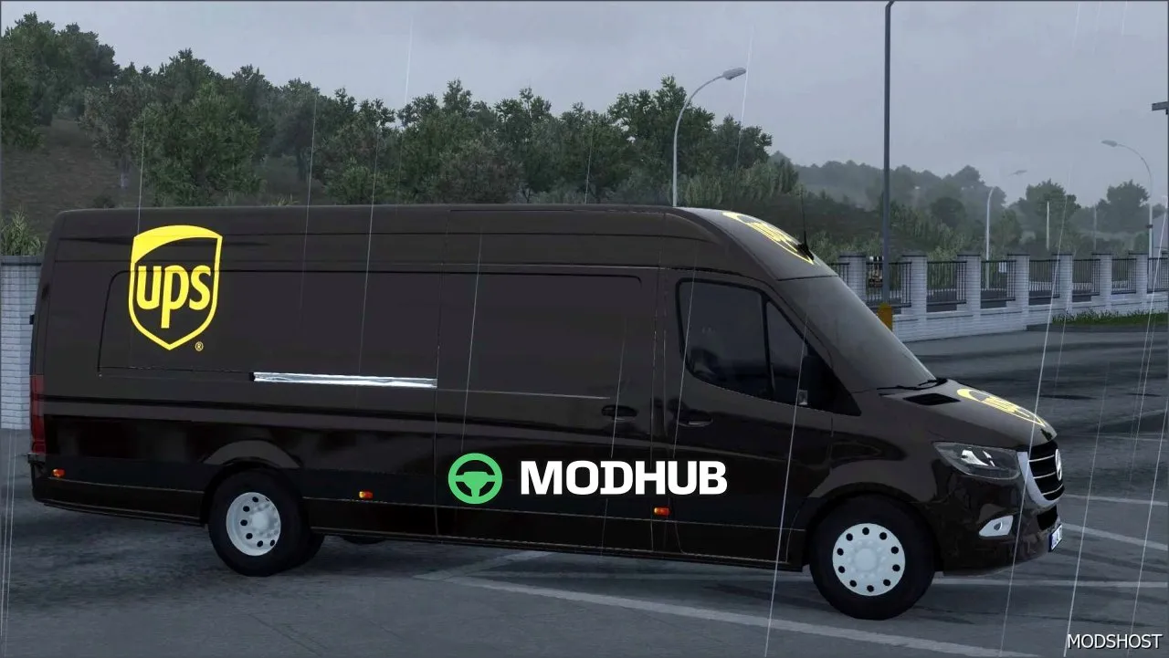 UPS Mercedes Benz Sprinter: Стильний та яскравий мод для ETS2