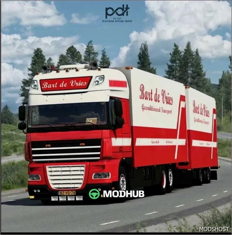 DAF XF 105 “bart DE Vries” + Причеп В9.0 – Вражаючий мод
