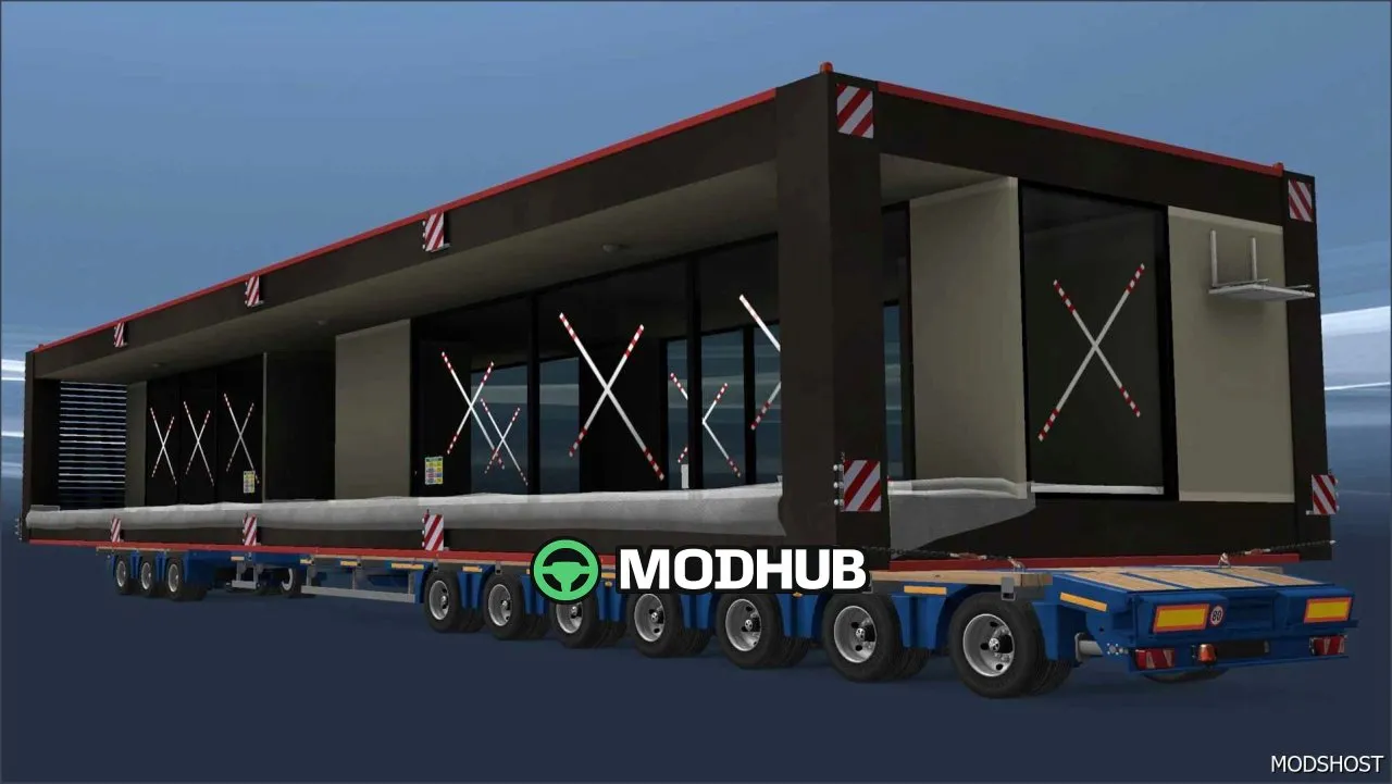 Containerhaus: Beeindruckende Übergröße Fracht 1.58 ETS2 Mod