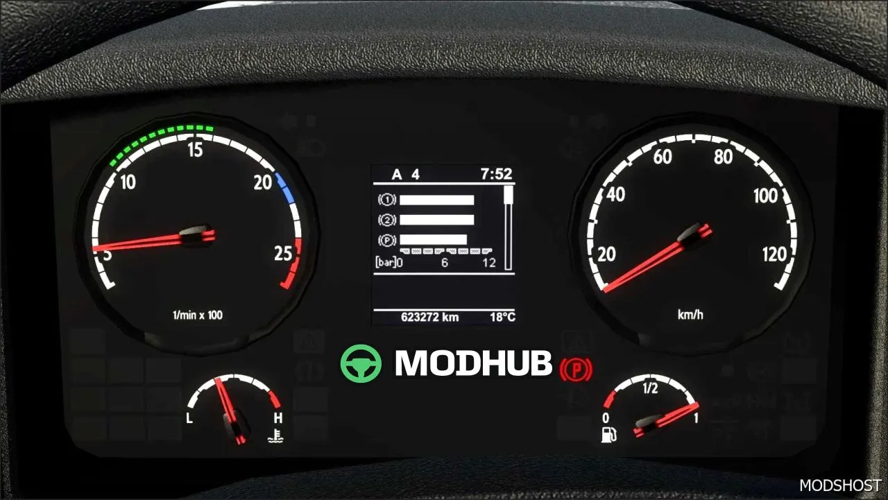 Scania OLD Panel Realistic Dashboard Computer 1.58 - Stunning Part