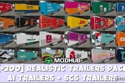 +200 Реалістичних Причепів (Власні + AI Регіональні) Франція Оновлення ETS2 Мод