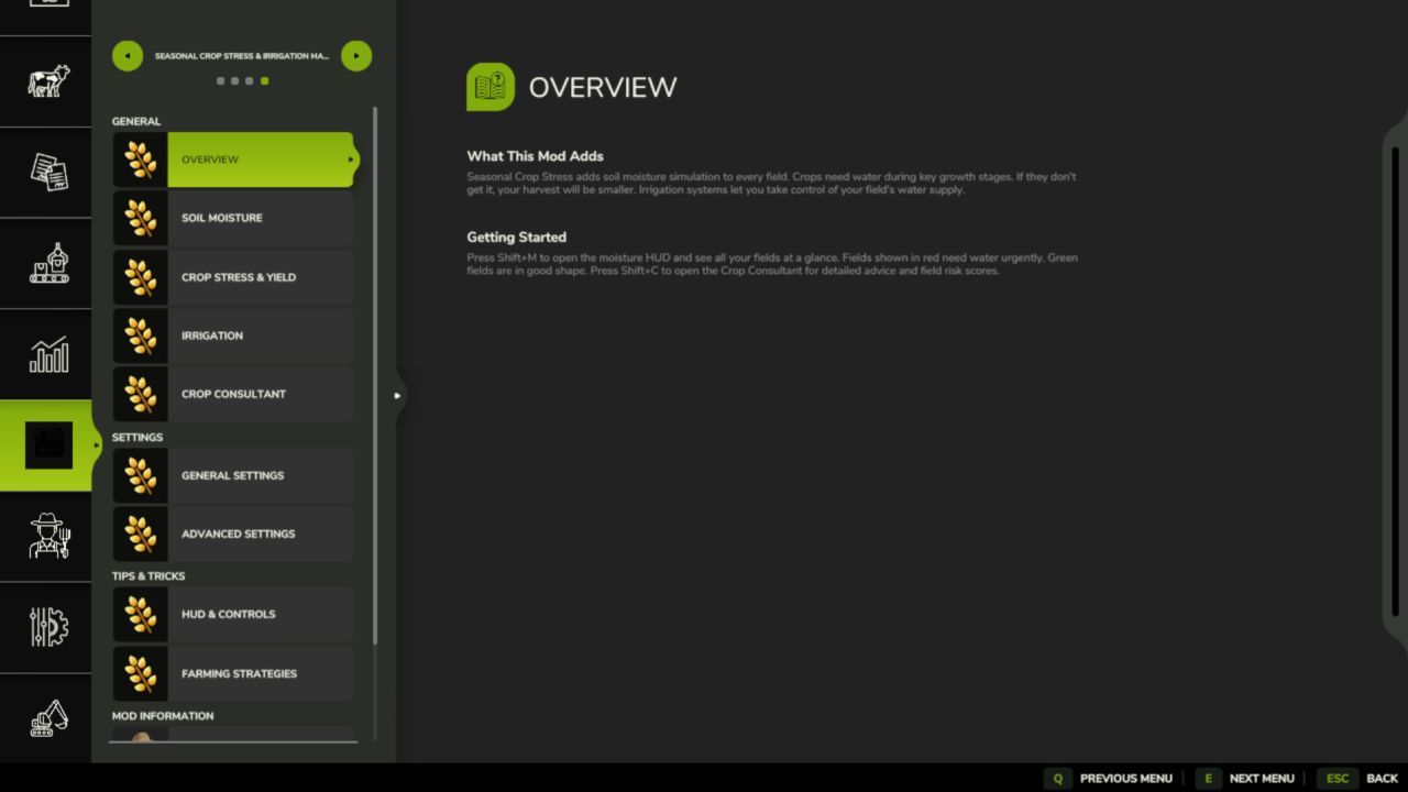 Ефективний Мод Seasonal Crop Stress для Farming Simulator 25