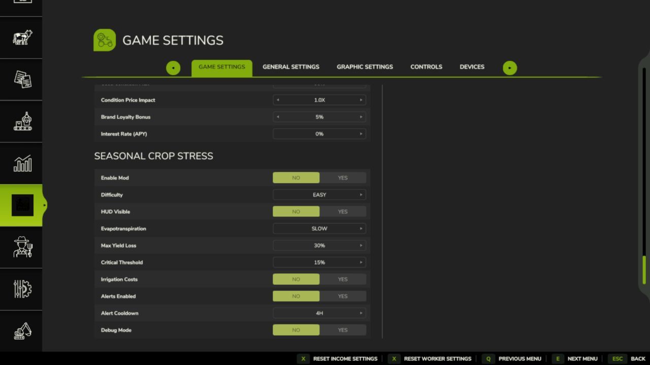 Ефективний Мод Seasonal Crop Stress для Farming Simulator 25