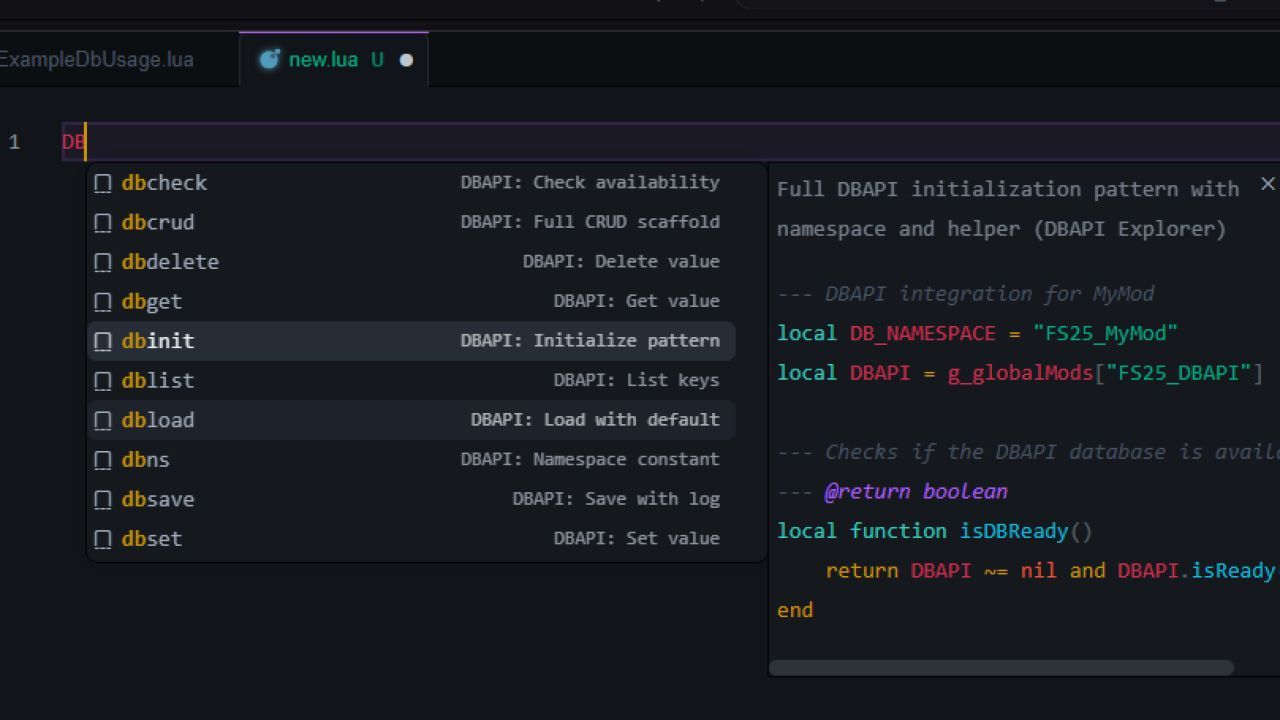 Ефективний Мод Centralized Database Manager для Farming Simulator 25