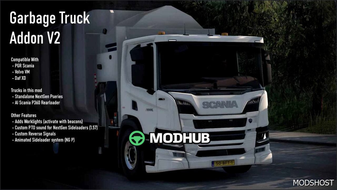 Beeindruckendes Mega Müllwagen-Addon V2.0 für ETS2