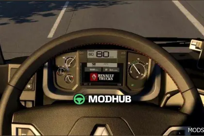 Renault Range T Improved Dashboard 1.58 - sleek and functional