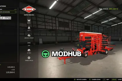 Mod na Siewniki Kuhn Espro 6000 RC (funkcja Treamlines) dla Farming Simulator 25 — 2