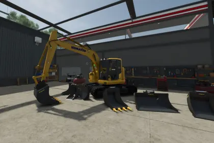 Ефективний Екскаватор Komatsu PC138USLC для Farming Simulator 25 — 1