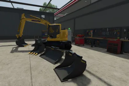 Ефективний Екскаватор Komatsu PC138USLC для Farming Simulator 25 — 4