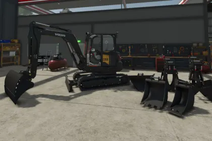 Ефективний Екскаватор Volvo ECR58F для Farming Simulator 25 — 1