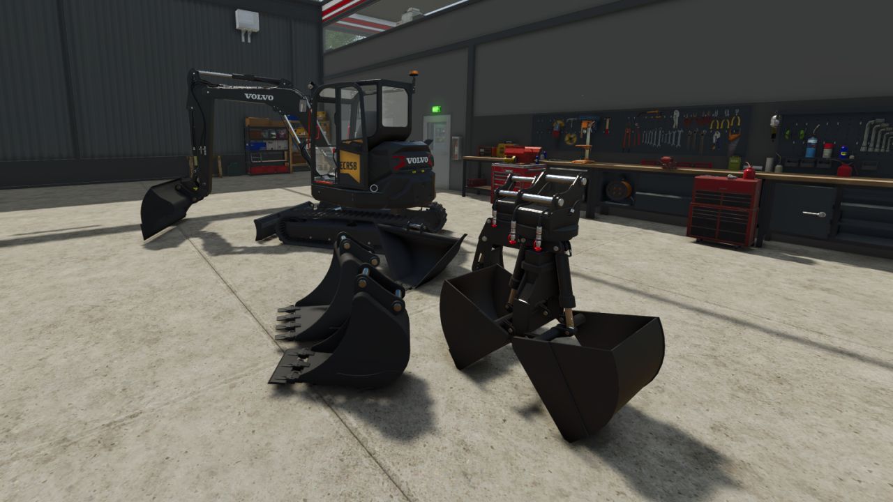 Ефективний Екскаватор Volvo ECR58F для Farming Simulator 25