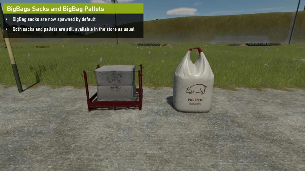 Efficient BigBag Mod for Pig Feed in Farming Simulator 25