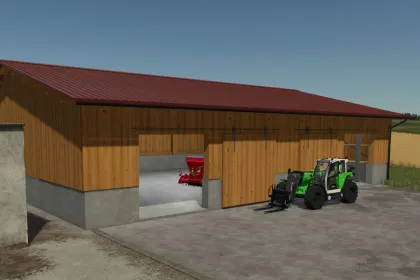 Efektywny Mod Woodbarn z Magazynami dla Farming Simulator 25