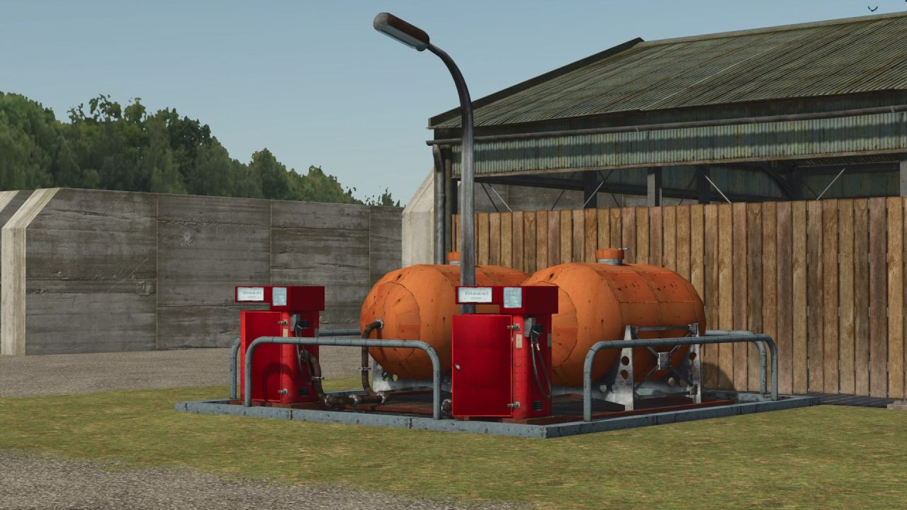 Efficient Gas Station and Silo for Storing Your Fuel in Farming Simulator 25