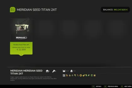 Effektives Mod Meridian Seed Titan für schnelle Saatgutverarbeitung