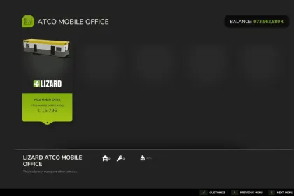 Efficient Mobile Office ATCO for Farming Simulator 25 — 3