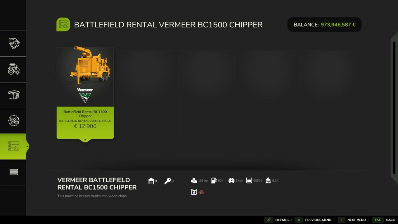 Efficient Vermeer CR1500 'Battlefield Rental' for Farming Simulator 25