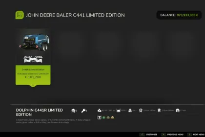 Efficient Press John Deere C441R Limited Edition for Farming Simulator 25 — 3