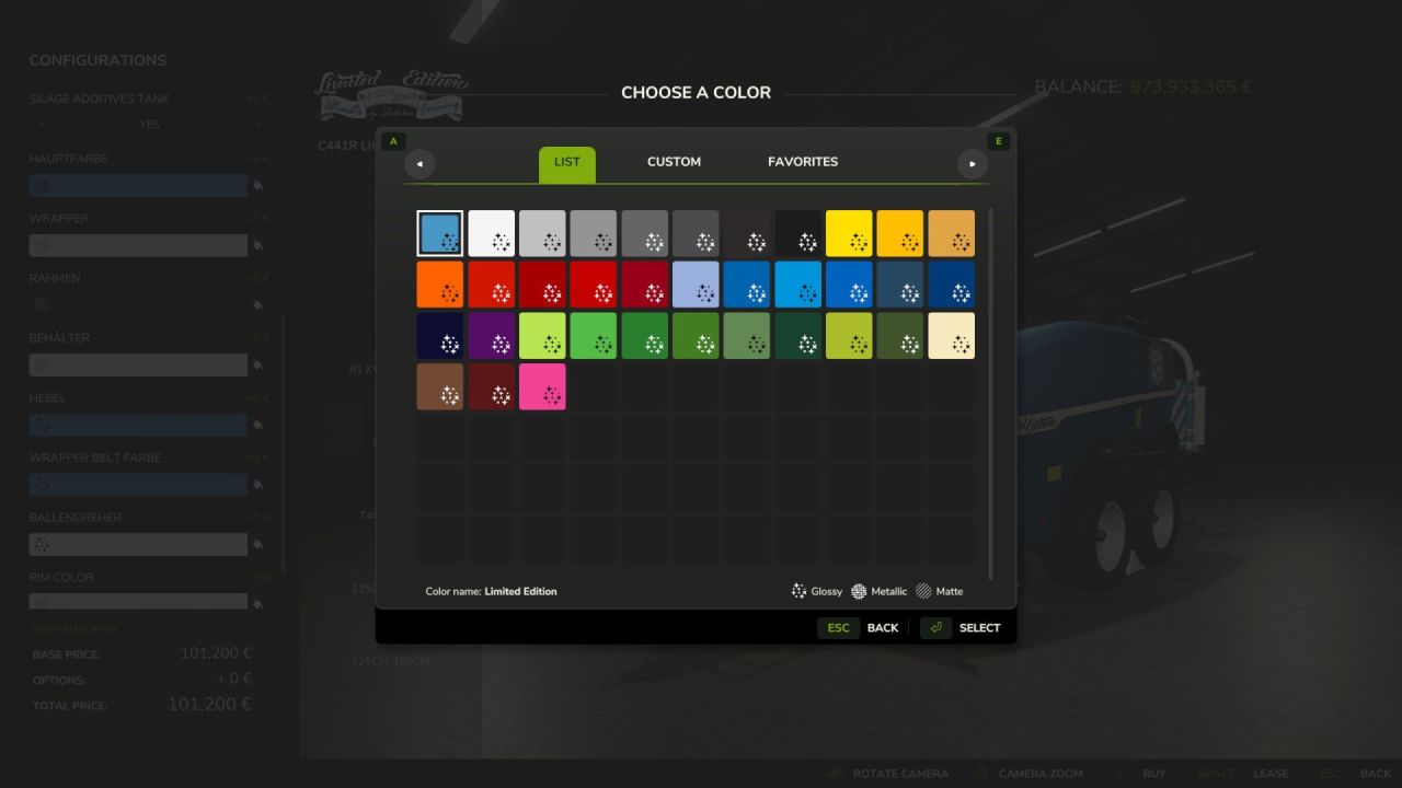 Efektywny Prasa John Deere C441R Limited Edition do Farming Simulator 25