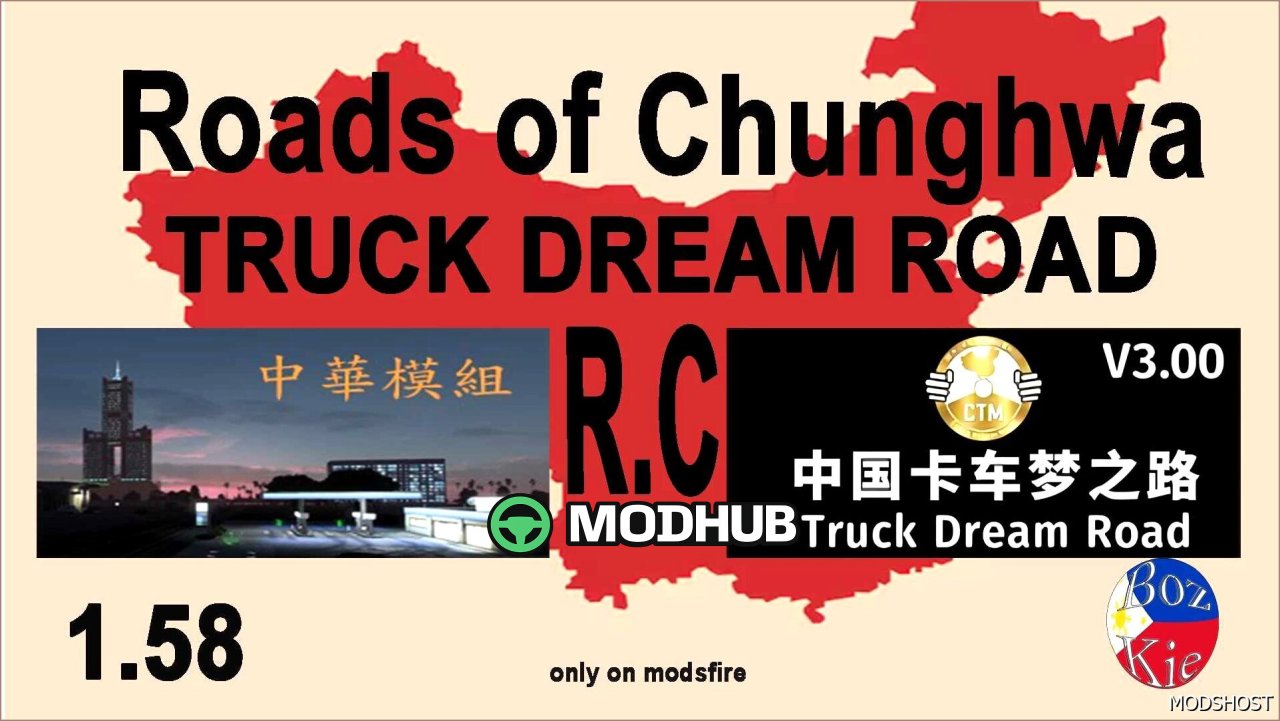 Roads of Chunghwa – Stunning Truck Dream Road V3 RC 1.0 1.58 ETS2