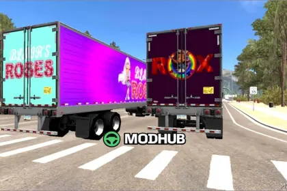Faszinierendes Blair’s Roses & ROX Malerei-Semi-Trailer-Skin-Paket 1