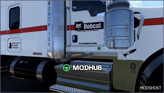 Stylische Kenworth W900 Bobcat Skin & Mudflap Pack
