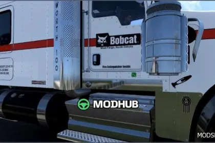 Stylische Kenworth W900 Bobcat Skin & Mudflap Pack