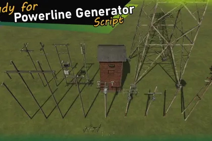 Effektives PowerPole Set (Prefab) für Farming Simulator 25