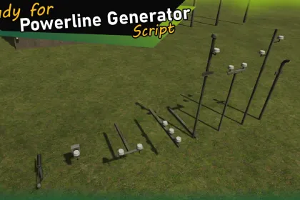 Efficient PowerPole Set (Prefab) Mod for Farming Simulator 25 — 2