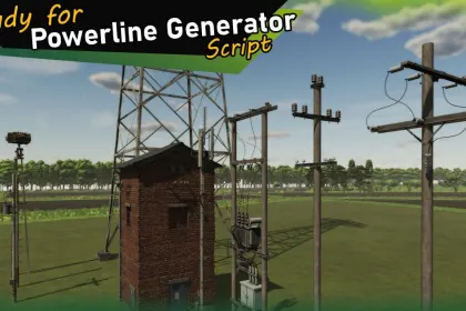 Efficient PowerPole Set (Prefab) Mod for Farming Simulator 25 — 3