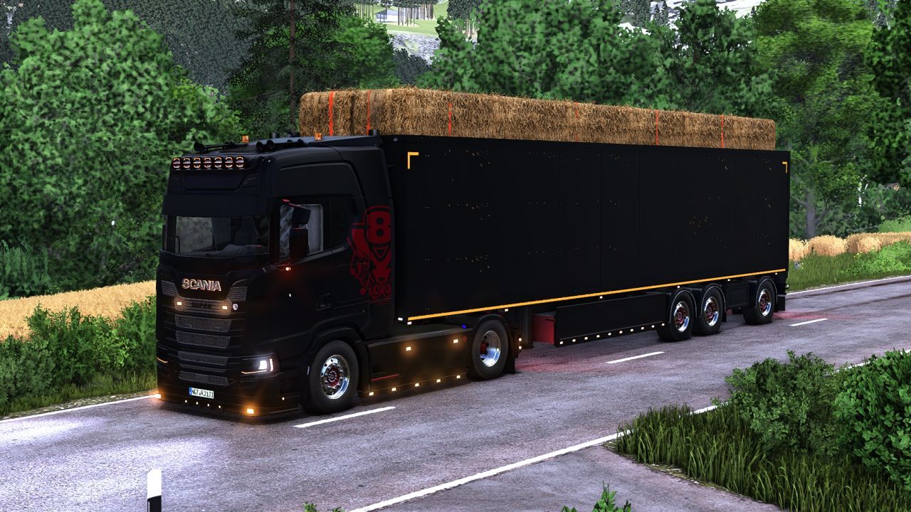 Effizienter STAS Walking Floor Anhänger für Farming Simulator 25