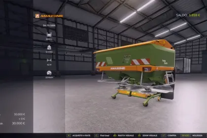 Efficient Spreader Amazone ZA-TS 3200 for Farming Simulator 25 — 2