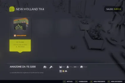 Efficient Spreader Amazone ZA-TS 3200 for Farming Simulator 25 — 3