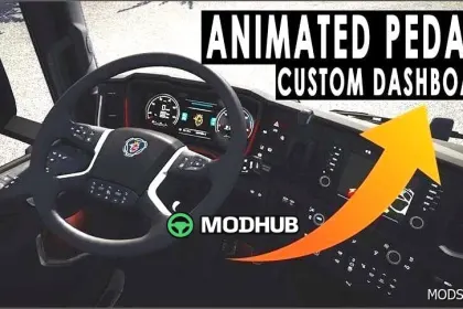 Анімовані Педалі Керма та Кастомна Приладова Панель 1.58 - Вражаючий Мод