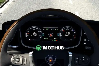 Verbessertes Armaturenbrett Scania NG 1.58 – schlank und funktional