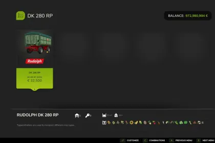 Efektywny Mod Rudolph DK280 RP Czarna Wersja dla Farming Simulator 25 — 4