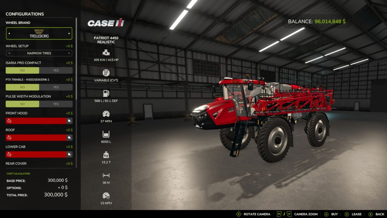 Ефективний Самохідний Обприскувач Case IH Patriot 4450 для Farming Simulator 25
