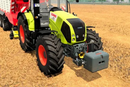 Efficient CLAAS 900kg Mod for Farming Simulator 25 with Integrated Trailer