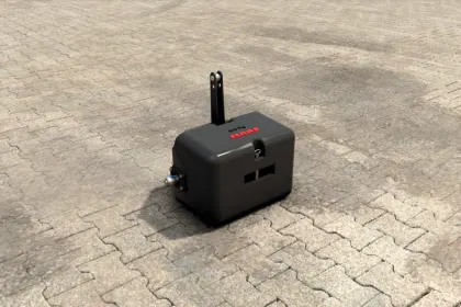 Efektywny Mod CLAAS 900kg do Farming Simulator 25 z Zintegrowanym Przyczepą — 2