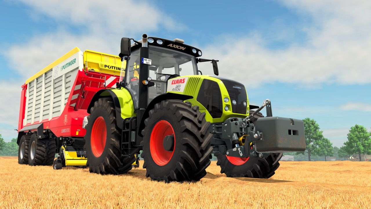 Efektywny Mod CLAAS 900kg do Farming Simulator 25 z Zintegrowanym Przyczepą