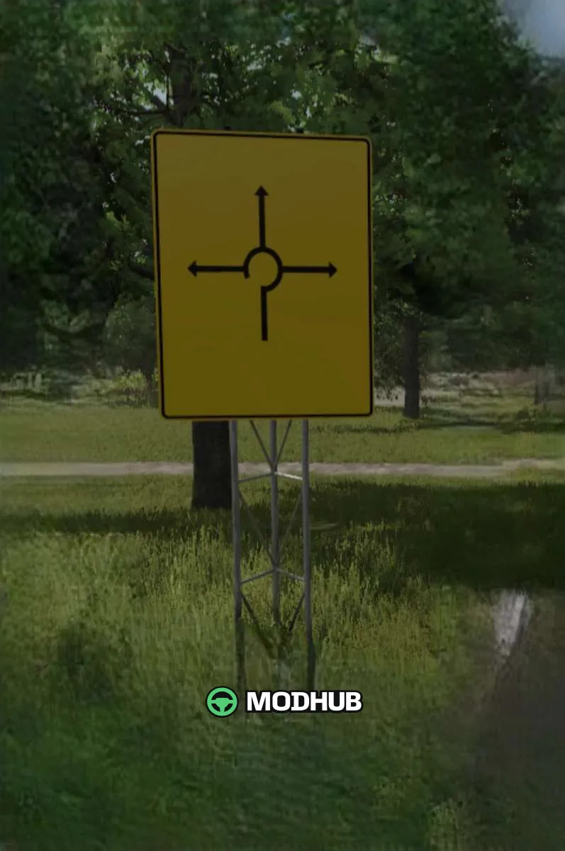 Мод на Текстури Roundabout texture for advance direction signs from the R5 Tool v1.0.0.0 для Фермер Симулятор 25