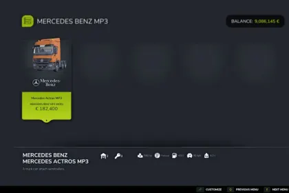 Ефективний Вантажівка Mercedes Actros MP3 для Farming Simulator 25 — 4