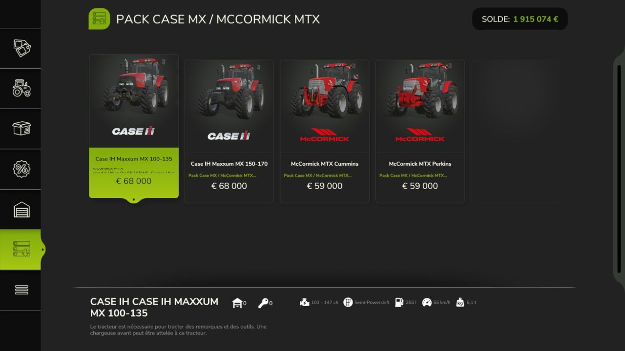 Ефективний Трактор Case IH Maxxum MX та McCormick MTX для Farming Simulator 25