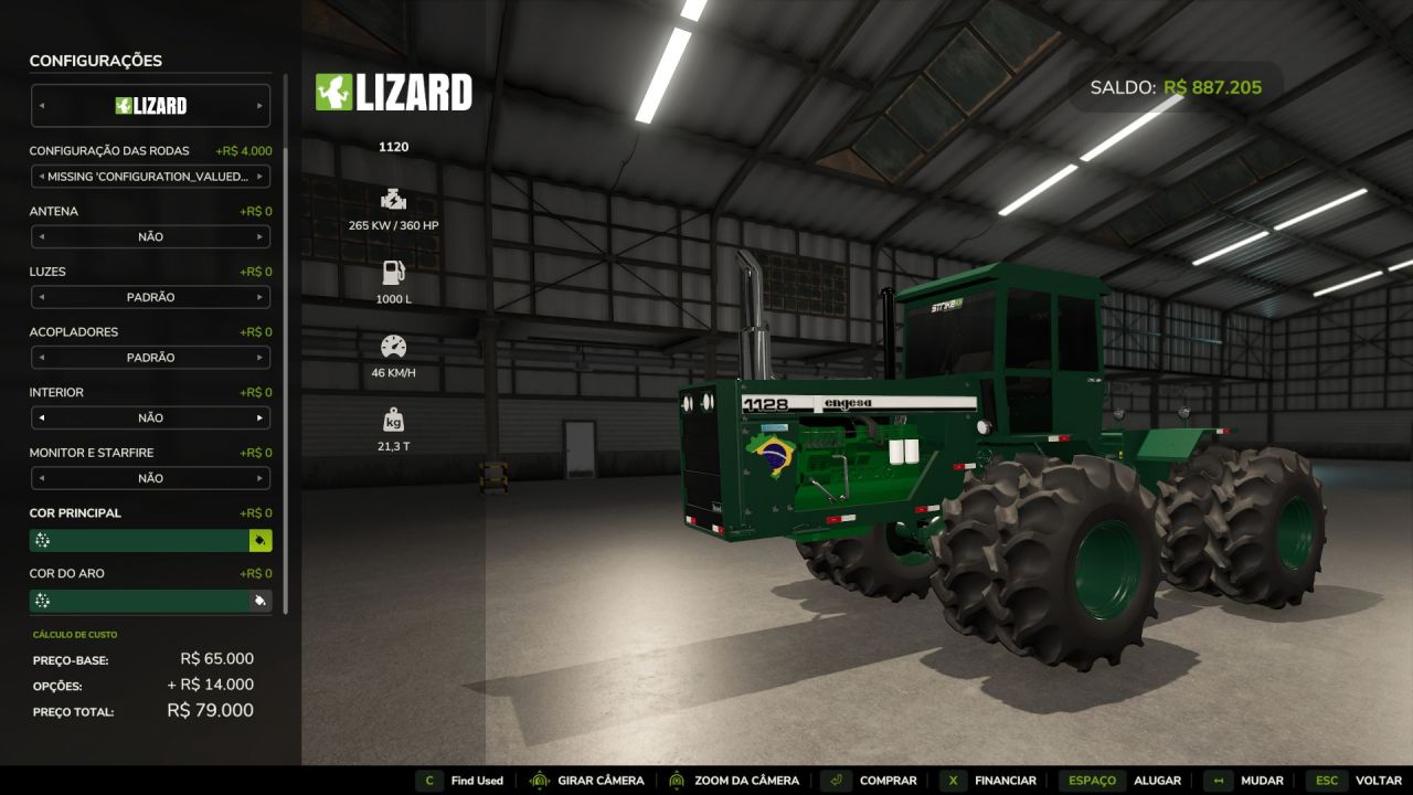 Ефективний Трактор ENGESA для Farming Simulator 25